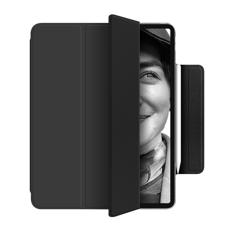 Trifold Soft Anto Sleep Wake Function Tablet Case With Strong Magnetic For iPad Pro 12.9 2020