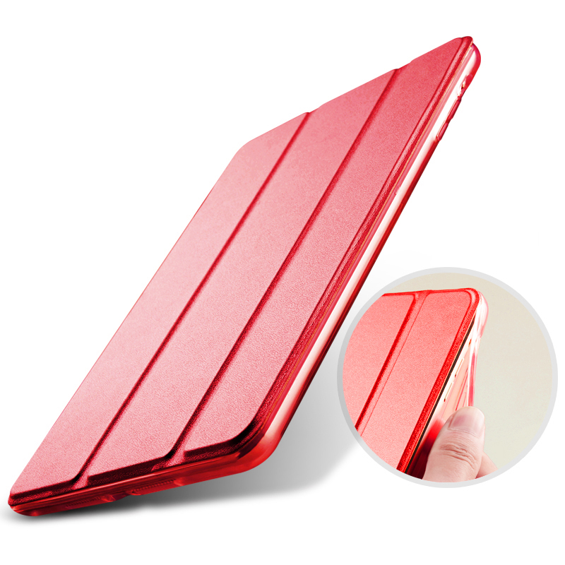 9.7 inch Tri Fold Soft TPU Back Cover Case for ipad pro 9.7 2016 