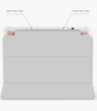 Transparent Pencil Holder Case for Apple iPad Pro 12.9 2020